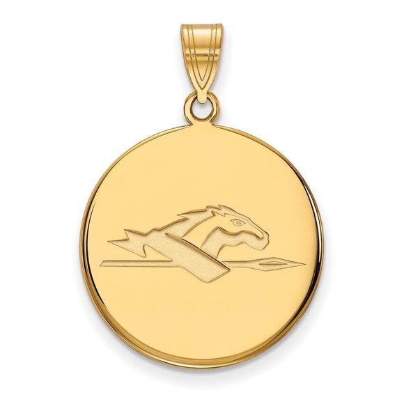 10k Yellow Gold Longwood U Large Disc Pendant